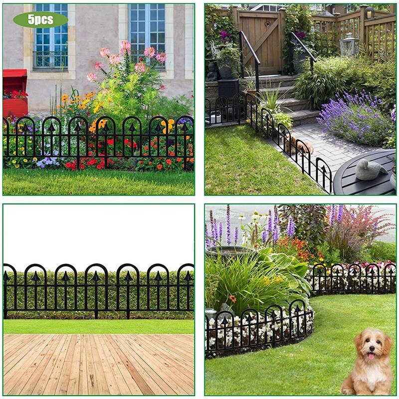 5Pcs Hekwerk Voor Tuin, Tuin Hek-Landschap Tuin Grens Rand Barrière Patio Bloem Bed Dier Barrière