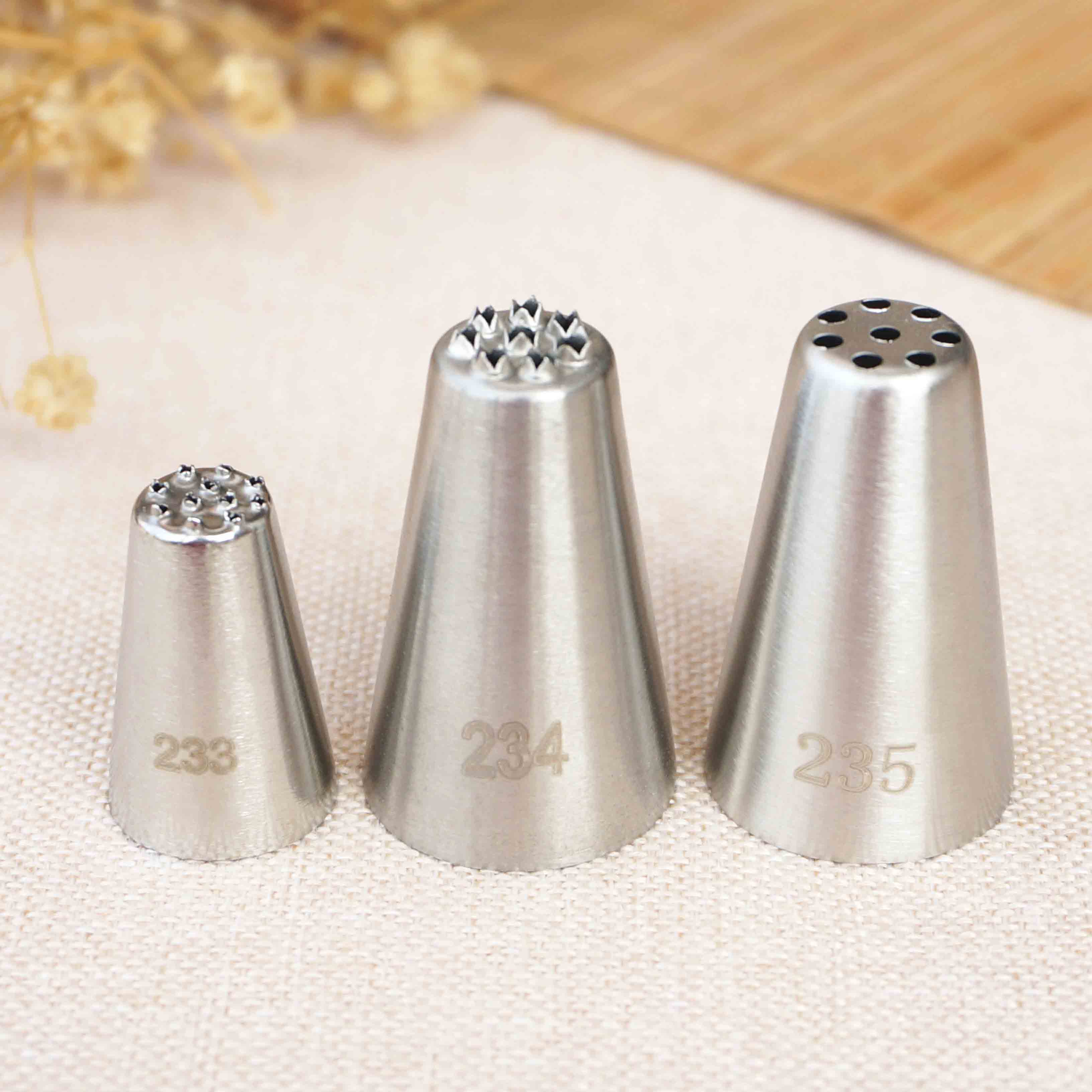 #234 Multi-Open Nozzle Tip Stainless Steel Icing Piping Tips Cake Cream Decorating Mouth For Grass Cupcake Mont blanc Cup Cake