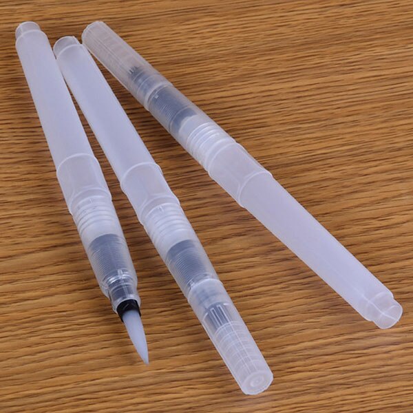 Bolígrafo de tinta rellenable, pincel de agua para pintar, caligrafía, pluma para ilustración, papelería de oficina, PLDI889, 1/3 Uds.