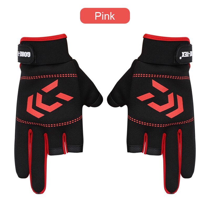1 paar Angeln Handschuhe Anti-Unterhose Drei schneiden Finger Schutz Handschuhe Atmungsaktive Handschuh Männer Frauen draussen Angeln Ausrügestochen: Schwarz