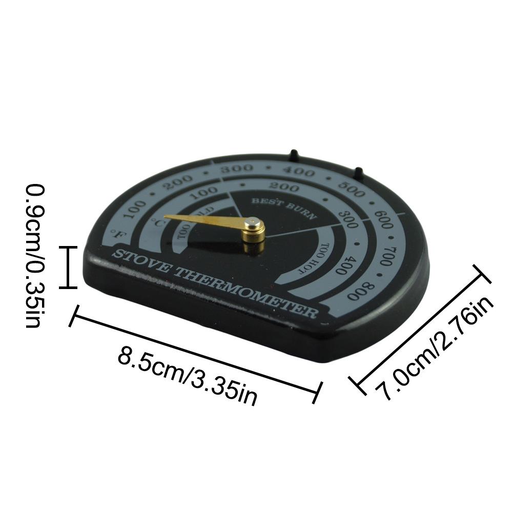 Magnetic Fireplace Stove Fan Thermometer Stove Burn Indicator Heater Temperature Gauge Meter Stove Pipe Fan Thermometer