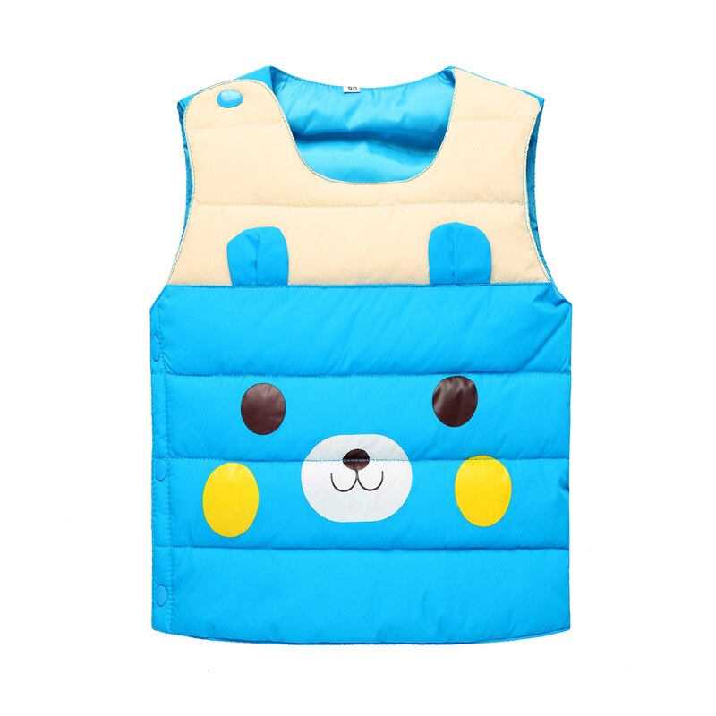 Vintertøj til børn bærer børn & #39 ;s dunvest til mænd & #39 ;s og kvinder & #39 ; baby dunvest baby vest til småbørn pige vest: Blå / 12m