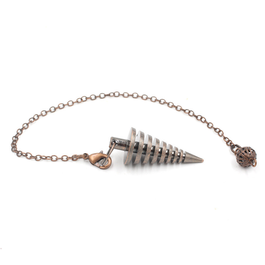 100%  koperen metalen pendel voor waarzeggerij, wichelarij, reiki, spirituele antwoorden, metafysische esoterische pendel  x024: Lichtgele kleur
