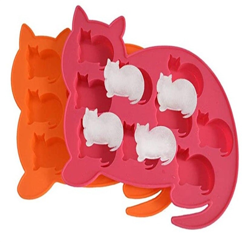 Cat Ice Tray Silicone Mold DIY Cartoon Pet Ice Cube Food Grade Silicone Mold Soap Making Supplies Resin Moulds Fondant Tools