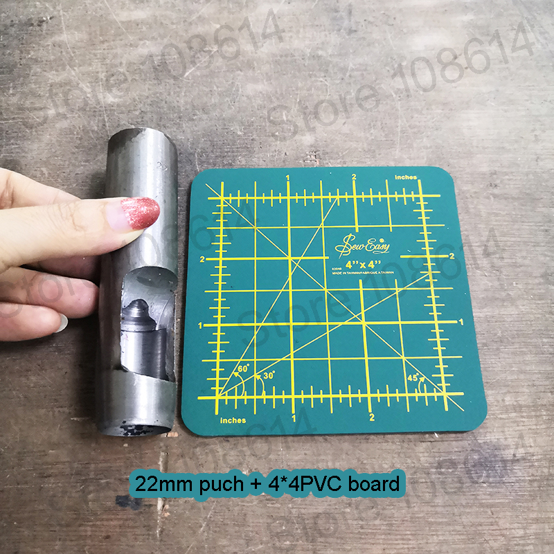 40mm plocka läderverktyg läderstans läderhantverk hålsats set ihåligt stansbältesstans för klädesduk: 22mm
