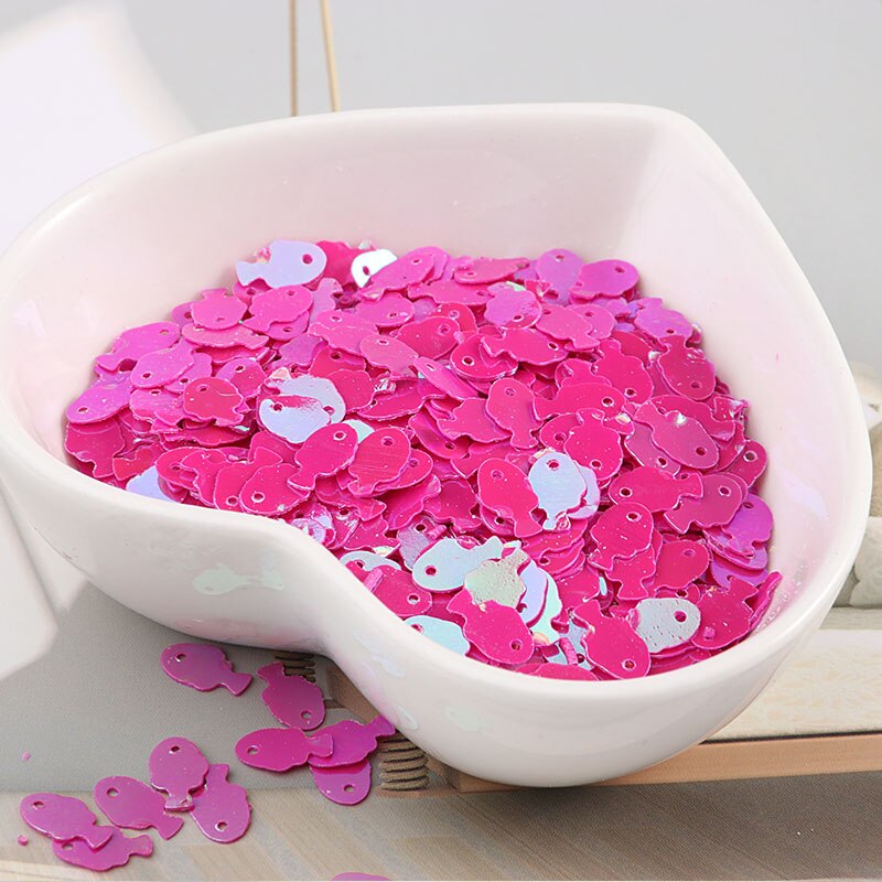 10g/bag 5*7mm Colorful Fish Sequins DIY Slime Material Sequins Fittings for Needlework Craft Costume Jewelery 720pcs: AB Rose