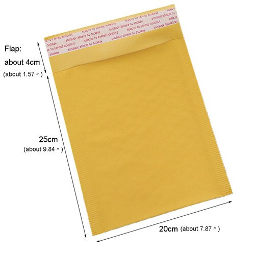 30 Uds. Bolsas de sobres de burbujas, papel Kraft, sobres acolchados, de sobres con burbuja, embalaje amarillo multifunción, bolsa de correo: 30pcs 20x29cm