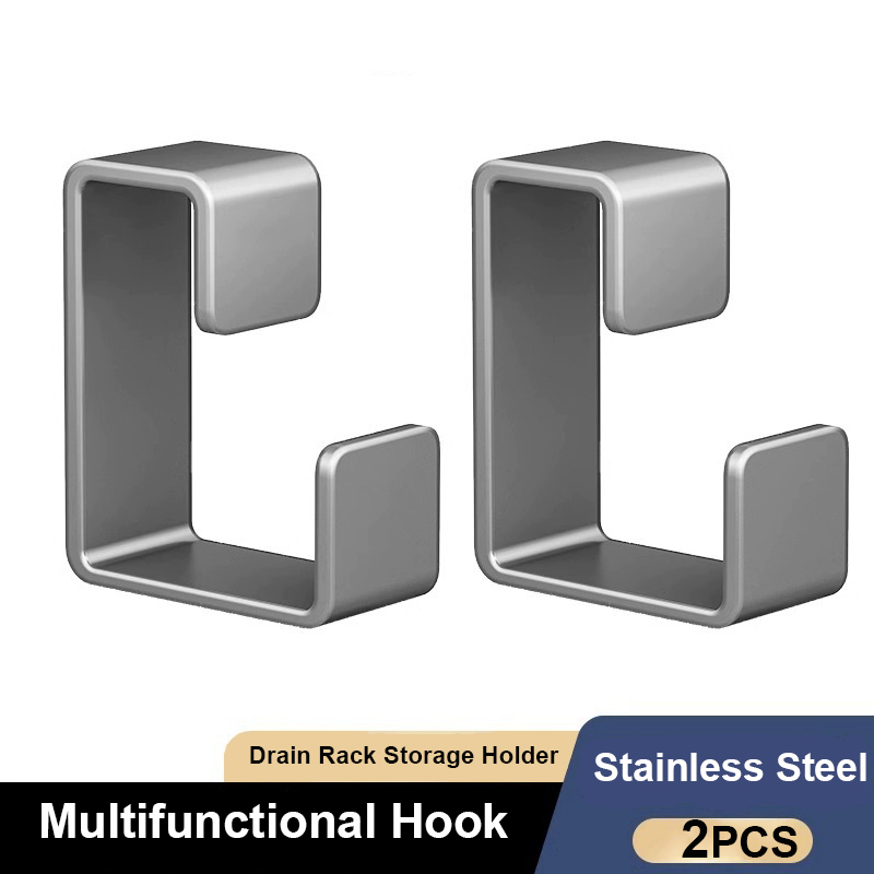 Gancho para lavabo, soporte para lavabo, gancho para estante para lavabo montado en la pared, accesorio para baño, soporte de cocina, secado de drenaje para el hogar: Gris claro