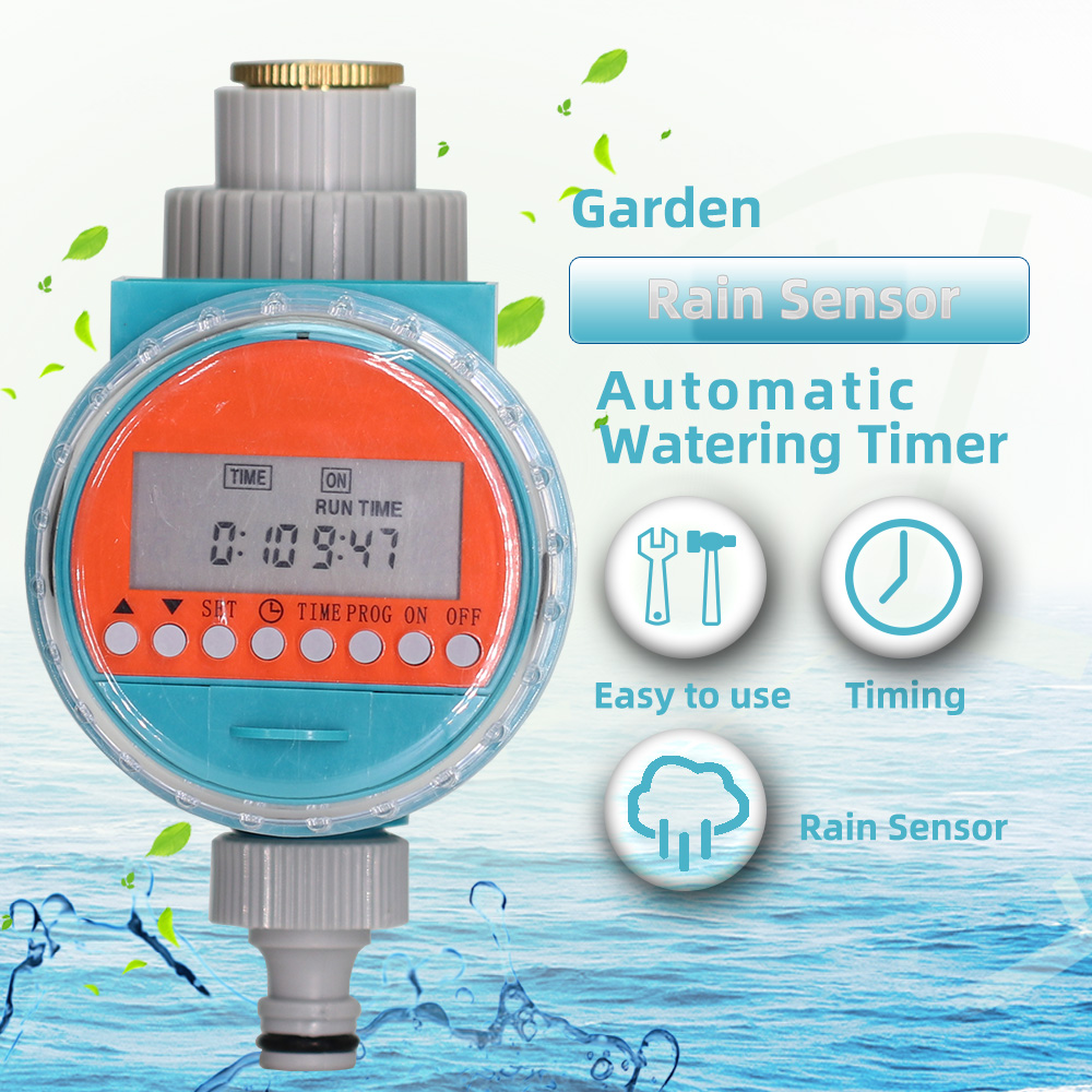 Garden Waterproof Rain Sensor Water Timer Watering Irrigation Controller Automatic Programmable Digital Valve