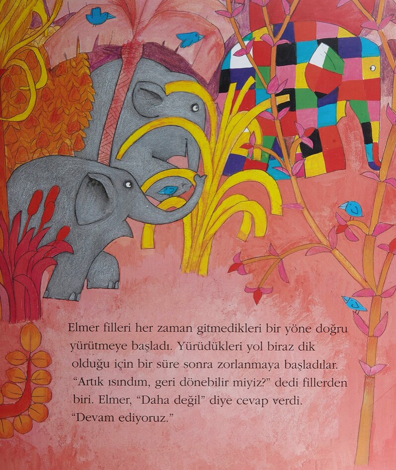 Boek, Kinderen, Turkse Taal, Elmer Sneeuw Fun, 32 Pagina 'S, Kid 'S Onderwijs, leren Lezen, 5-7 Jaar Oud, Kid 'S Fun