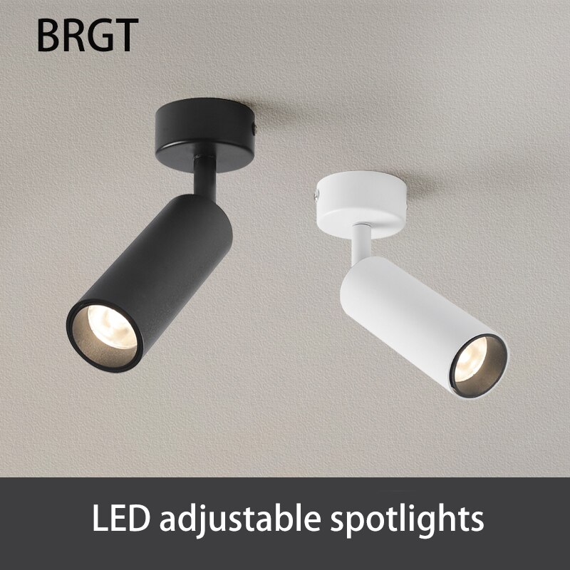 Brgt Led Mini Spots Opbouw Verstelbare Foco Led 3W 7W 10W Plafondlamp AC110V 220V voor Home Shop Indoor Verlichting