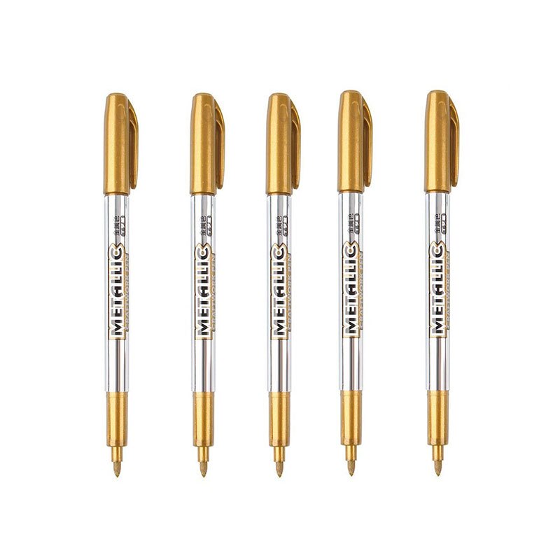 Metallischen Stift Gold Silber Harz Zeichnung Stift Acryl DIY Epoxid Harz bilden Markieren dauerhaft Marker Handgemachte Crfat Liefert: 5Gold