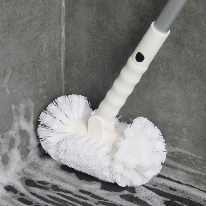Retractable Long Handle Cleaning Brush Aluminum Bathtub Bristle Brush Telescopic Toilet Floor Cleaner Home Bathroom Kitchen Tool