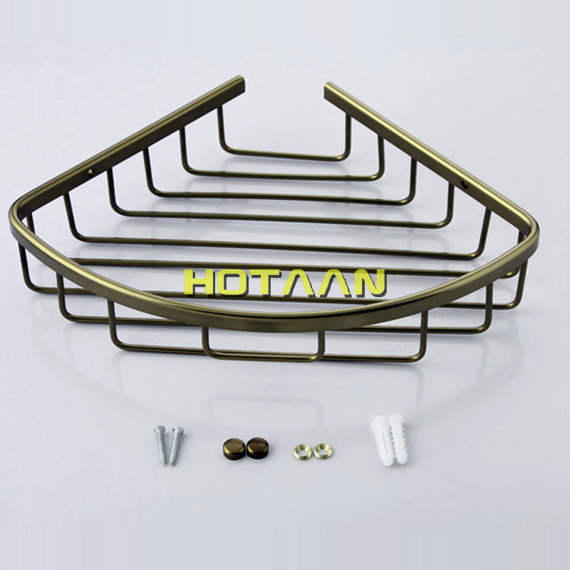 Wall Mounted Antique finish aluminum Bathroom Shower shampoo Shelf Basket Holder single Layer YT-7018