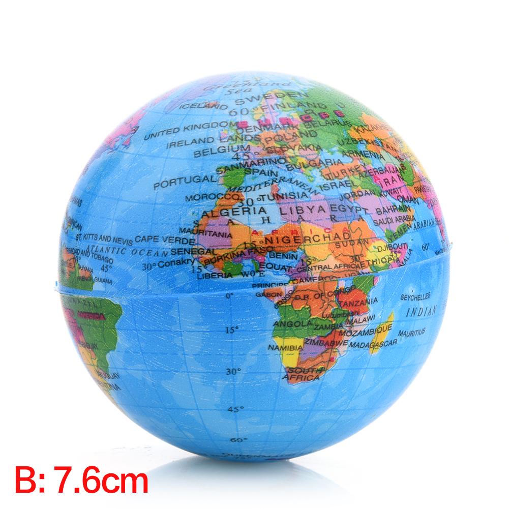 Pu skum trykbold 6-10 cm globe vent buffer stigning rebound børn voksen legetøj dekompression svamp bold puslespil udendørs legetøj: 7.6cm
