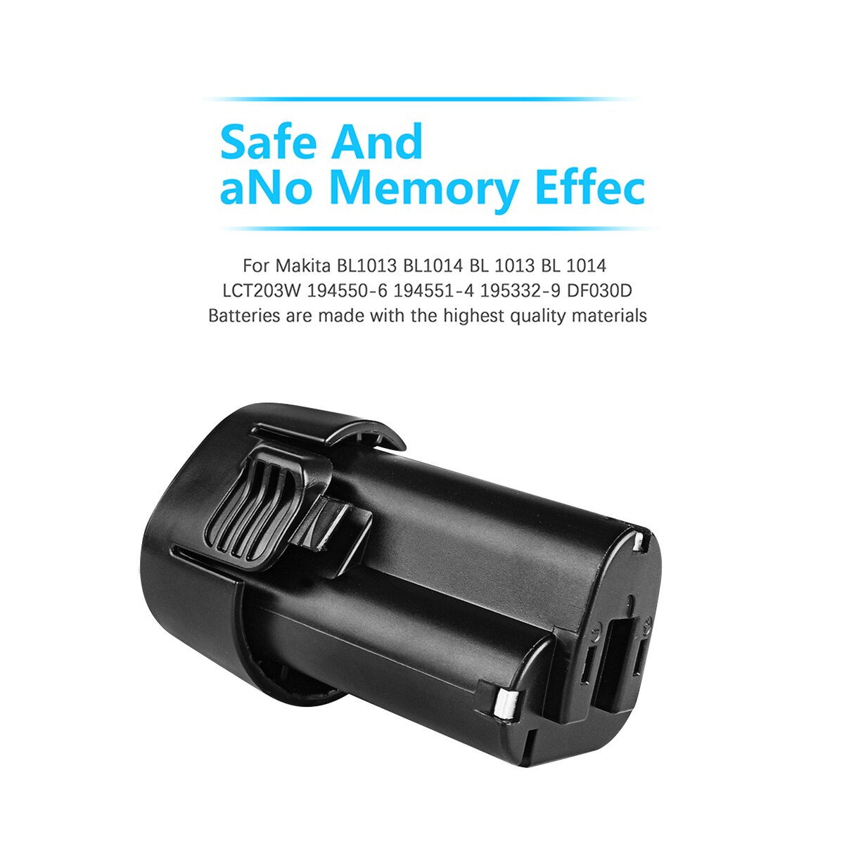 Turpow 3000 mah oppladbart batteri for makita  bl1013 bl1014 bl 1013 bl 1014 lct 203w 194550-6 194551-4 10.8v li-ion batteri
