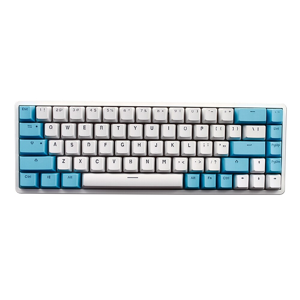 68 klawiszy klawiatura mechaniczna nasadki na klawisze z PBT dwukolorowe OEM MX PBT przezroczyste klawisze do Royal Kludge RK68/RK837/G68/RK855/RK87