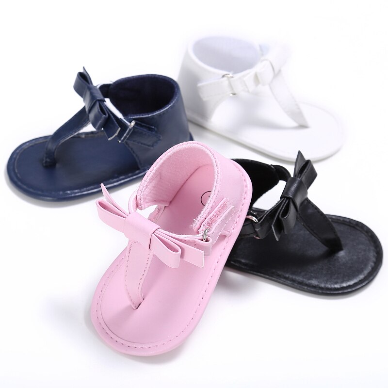 sommer Baby Mädchen Schuhe Flip-Flops Bowknot Weiche Baby Sandalen Schuhe 4 Farben Für Baby 0-18Months