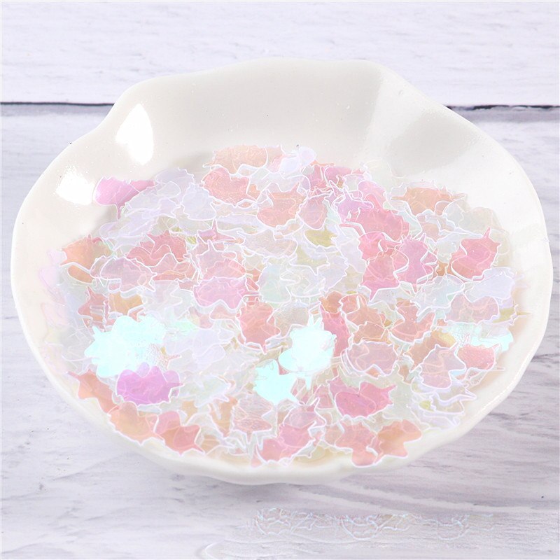 5*8mm eenhoorn hoofd nagel pailletten handleiding diy materiaal feestdecoratie pailletten pvc bulk pailletten kledingaccessoires  jj319: 16