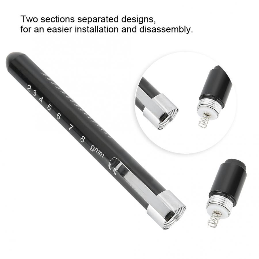 Portable élève jauge stylo lumière torche lampe de poche lunettes optométrie équipement accessoires