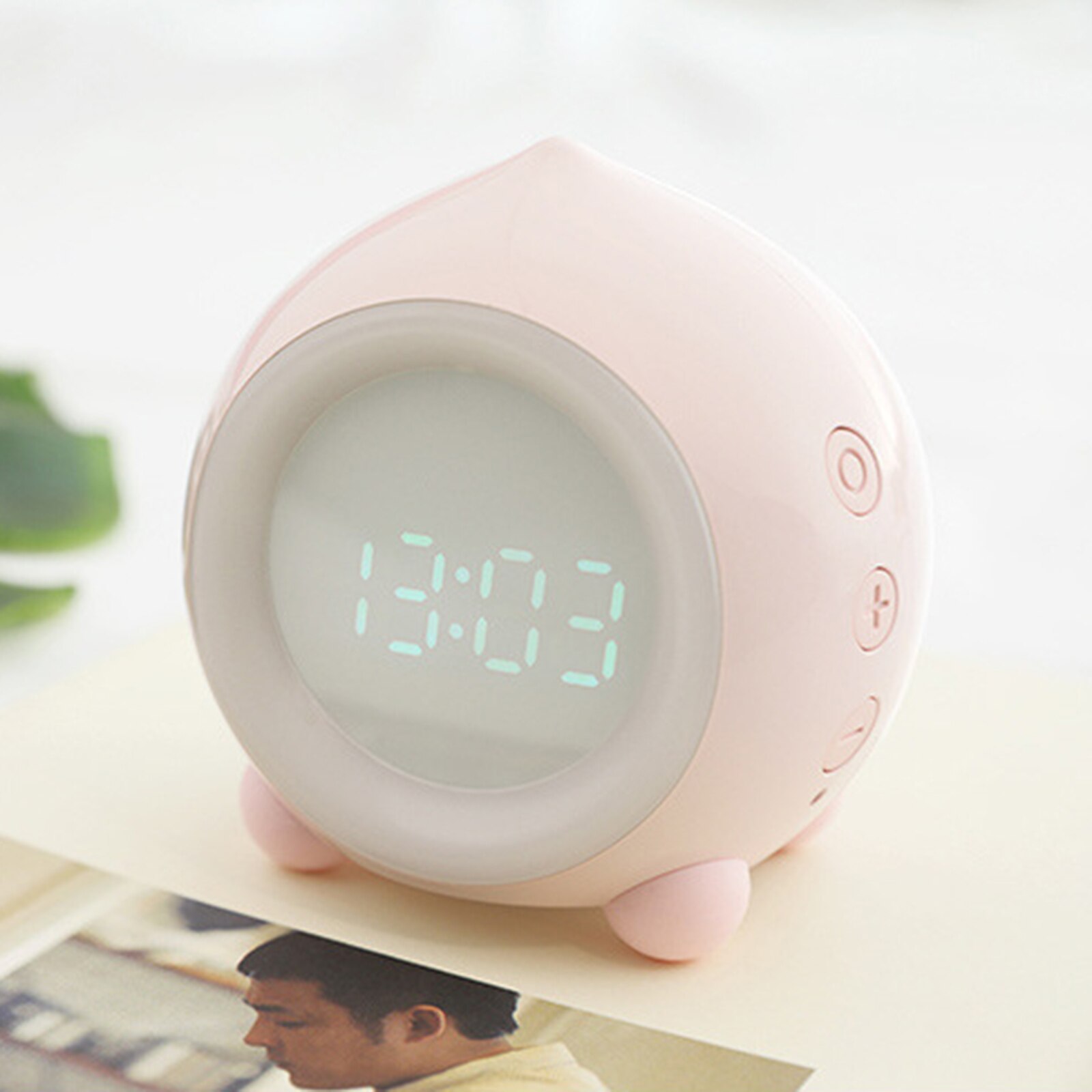 Bonito despertador multifunción Led con Bluetooth, luz de sonido para niños, estudiantes, Regular, sueño, aplicación de Reloj de escritorio, ajuste inteligente