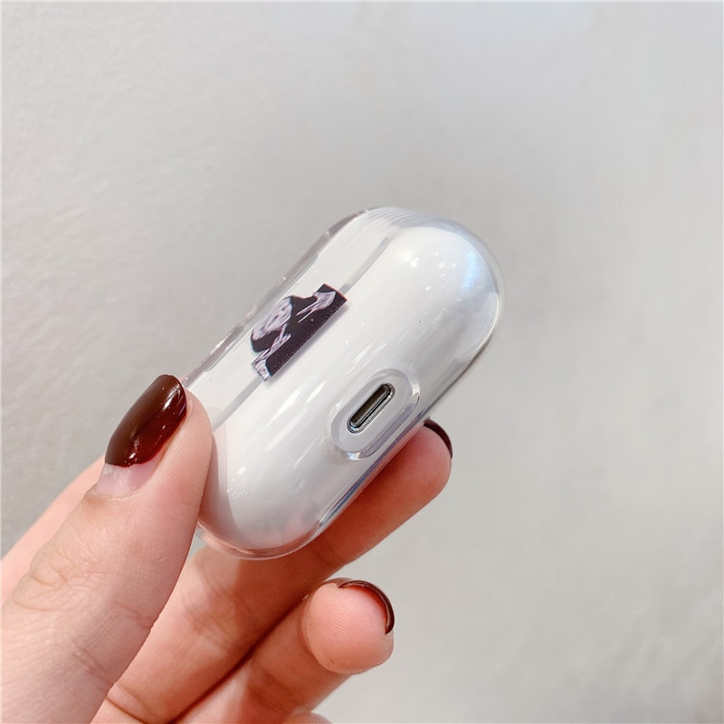 Kunstnerisk abstraktion mønster til airpods pro sag gennemsigtig hård bluetooth hovedtelefon beskyttelsesetui til air pods pro