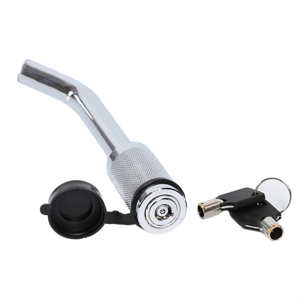 Receiver Hitch Lock With Cover Truck Trailer Coupler Towing Sercurity Locking: Default Title