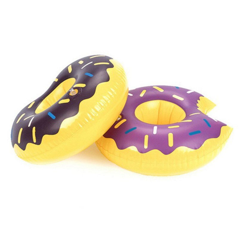 Soporte para Donuts para bebidas, juguete de diversión con agua, balsas de piscina hinchables flotantes para en la playa, portavasos para teléfono para niños, 1 Uds.