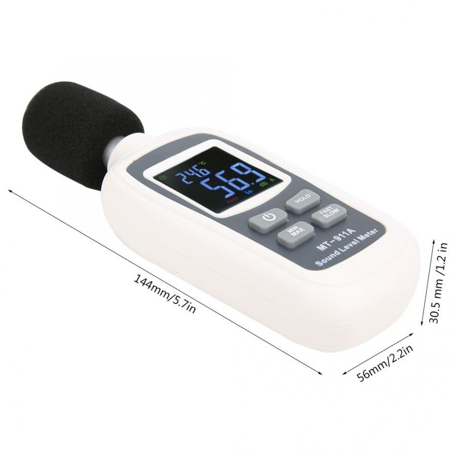 Noise Meter MT-911A 35dB-135dB Digital LCD Sound Level Meter Voice Tester Noise Decibel Monitor Sound Level Meter