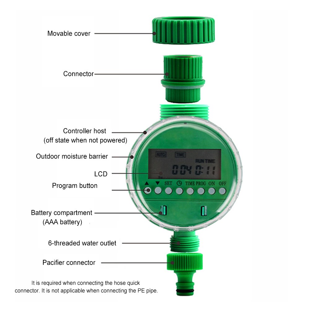 Outdoor Smart LCD Display Irrigation Controller Watering Timer Garden Supplies