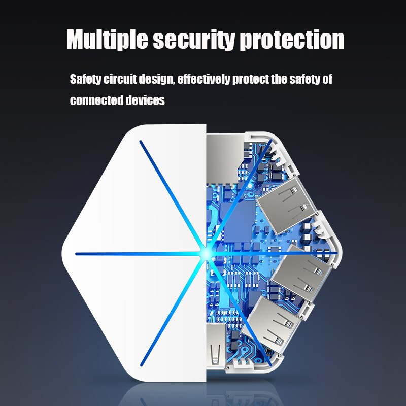 Répartiteur OTG 6 ports USB Hub, 7 modèles, avec lecteur de carte SD TF, lumière RGB Cool, USB 2.0 3.0, pour ordinateur de bureau et portable