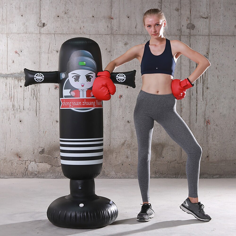 5.2ft opblaasbare pvc bokszakken opblaasbare bokszak fitness boksdoelzak gym training fitness bokszak