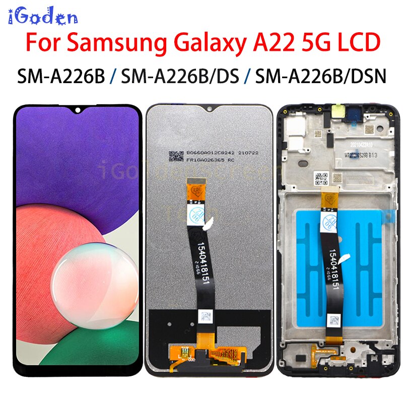 6.6 " original-lcd für samsung galaxy  a22, 5g a226 " lcd-display, touchscreen-digitizer-einheit, ersatzteil sm -a226b lcd
