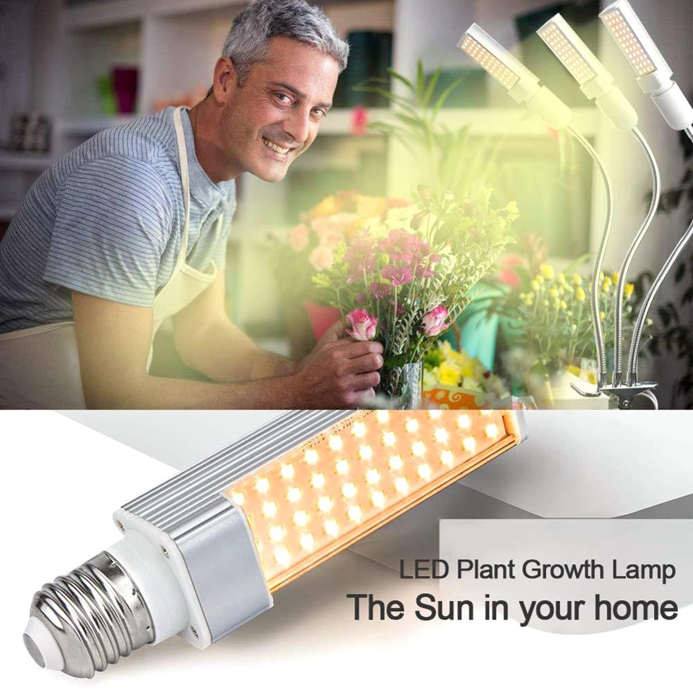 Luz LED de relleno para crecimiento de plantas suculentas, luz de relleno con 7 clips para el crecimiento de plantas