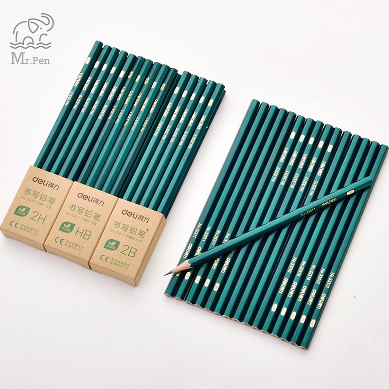 Crayon de dessin 2B 2H HB, 10 pièces/boîte, crayon de Test pour croquis, bureau, école d'apprentissage, Art