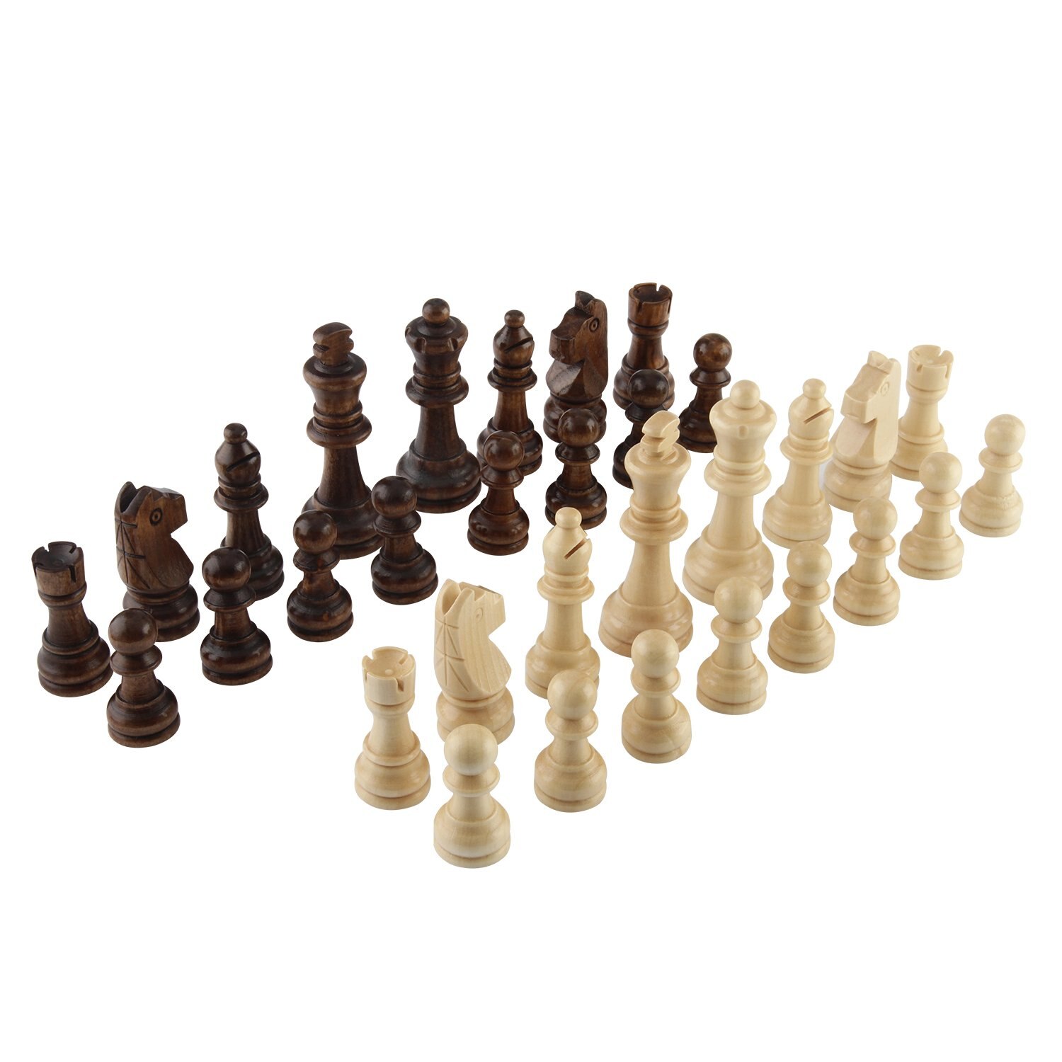 Premium Photo | Wooden Chess Pieces On The Large Chess Board Room Interior With Two Sets Of