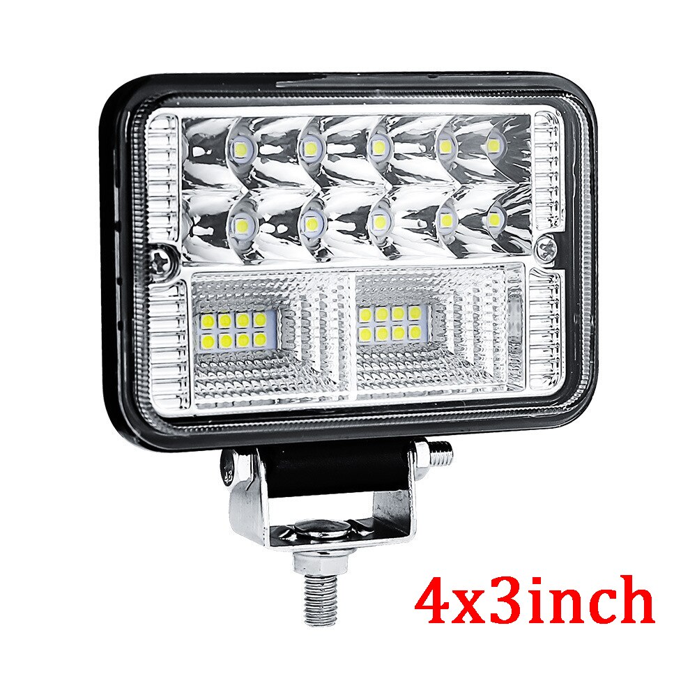 BeiLan 2Pcs Motorfiets Mistlampen, 20W Motor LED Spot Beam Werklicht Extra verlichting 12V / 24V Wit Waterdicht voor Auto's Vrachtwagen Off Road 4x4 ATV J-eep