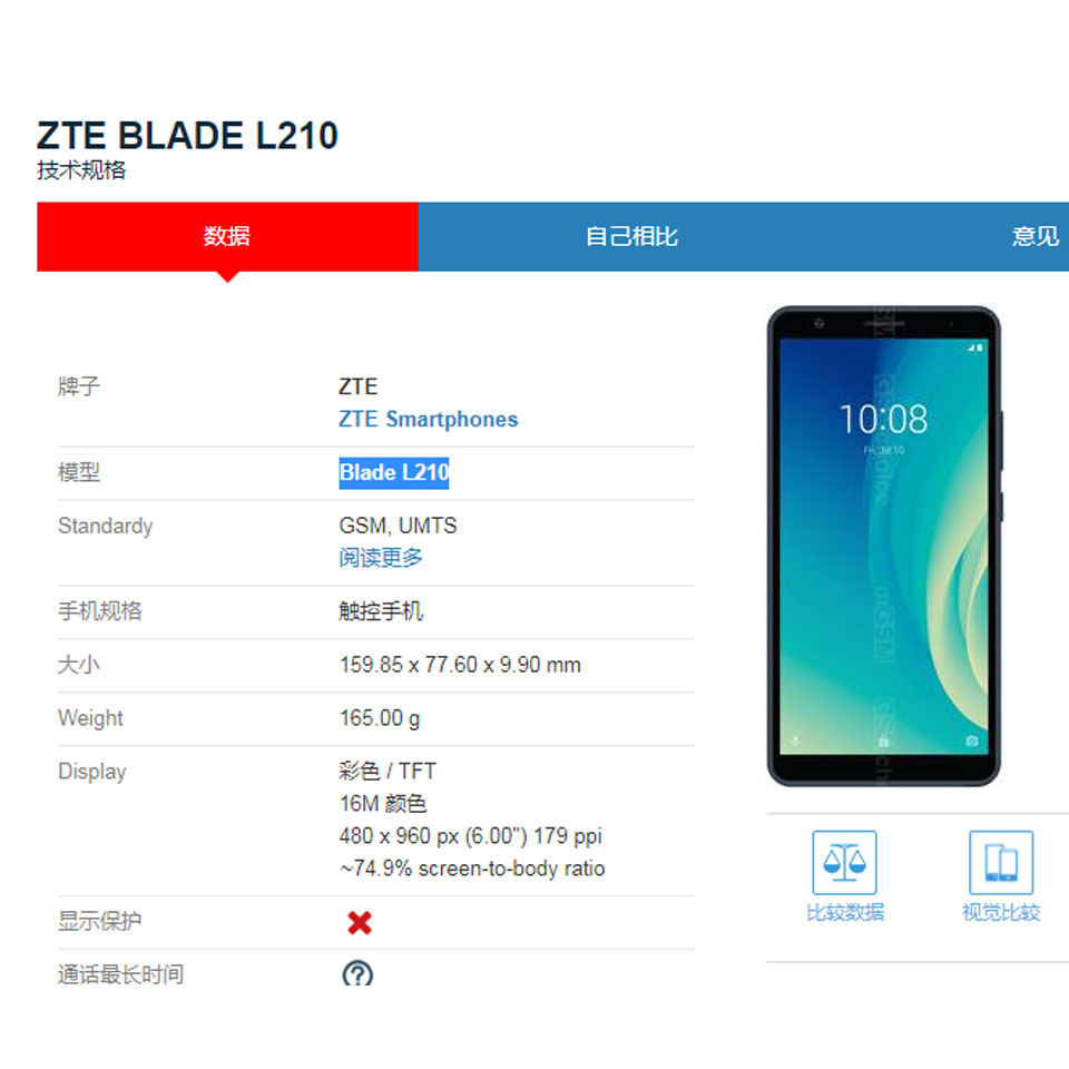 Écran tactile LCD Original pour ZTE Blade L210, capteur avant en verre