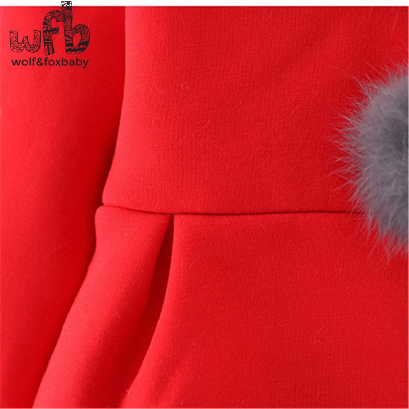 Retail 0-3 years coat cartoon Rabbit Ear Hooded solid color full-sleeves Warm cute kids children spring autumn fall winter