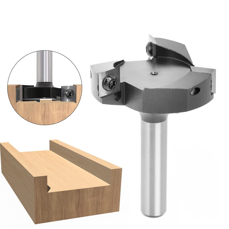 8mm 12mm shank Replaceable blade Planing Bit Face End Milling Cutter Insert-Style Spoilboard CNC Surfacing Router Bits For Wood