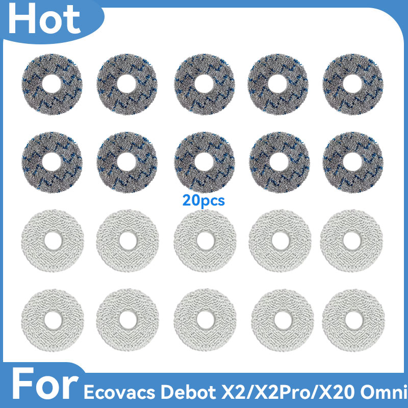 Ecovacs Deebot X2, X2 Pro X2 Omni robotstofzuiger Dagelijkse verbruiksartikelen Hoofd- en zijborstels, dweildoeken, stofzakken, roller: Marineblauw