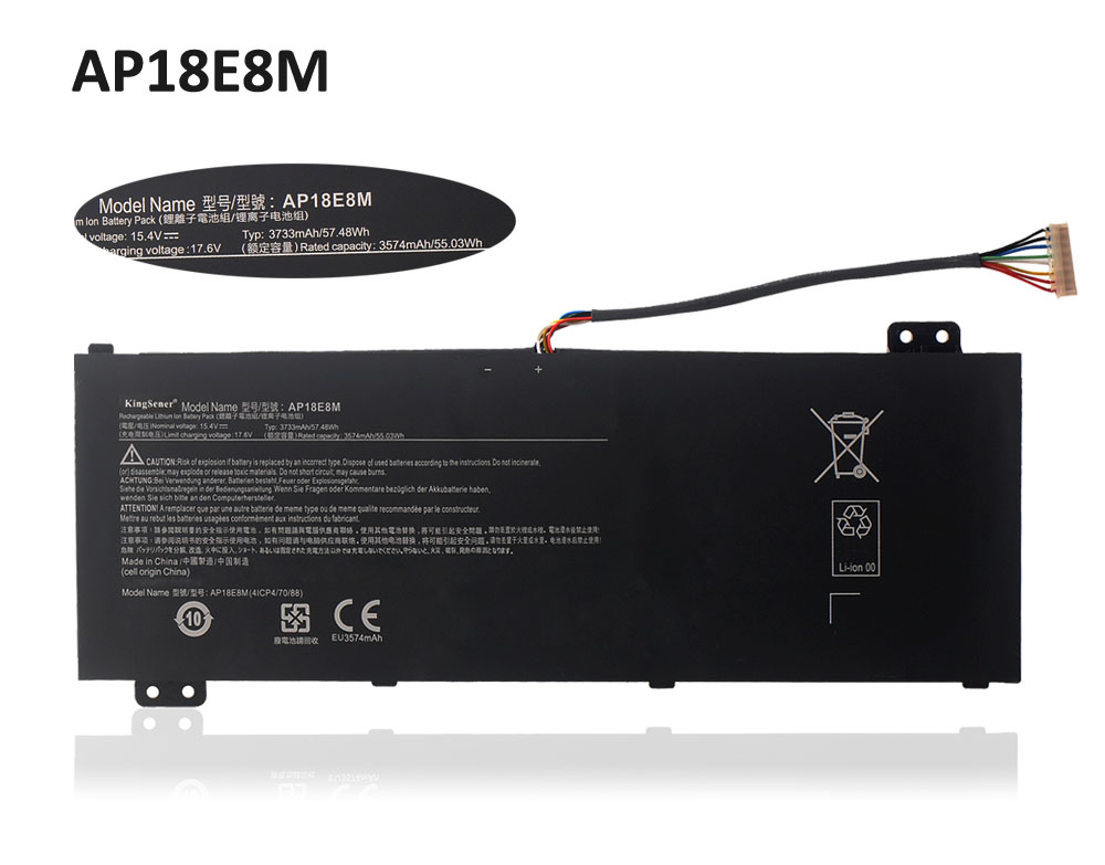 Kingsener AP18E7M Laptop Battery For Acer Nitro 5 AN515-54 AN515-55 AN517-51 7 AN715-51 Aspire 7 A715-74 A715-74G Series AP18E8M: AP18E8M 3733mAh