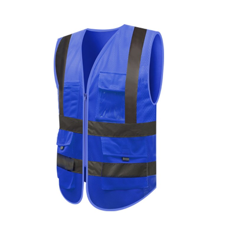HI VIS EXECUTIVE VEST Chaleco de trabajo de alta visibilidad ropa de seguridad reflectante TOPS amarillo, naranja Azul Rojo naranja: Blue / XXL-Full chest 130cm