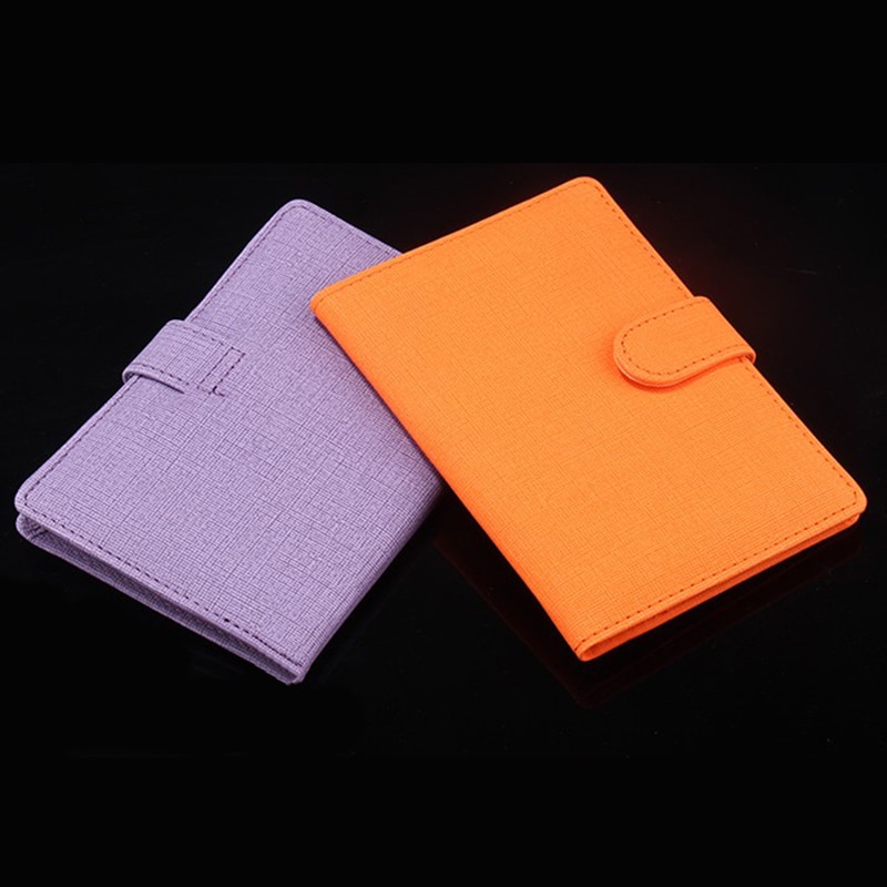 Vrouwen pu leren paspoorthoes unisex hoes op het paspoort met sluiting effen kleur paspoorthoes reisdocumenten kaarthouder