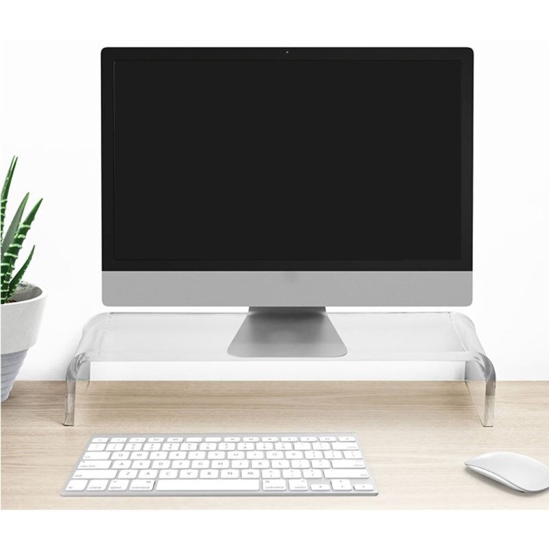 Soporte elevador de Monitor de ordenador Universal de acrílico para escritorio de negocios de oficina en casa