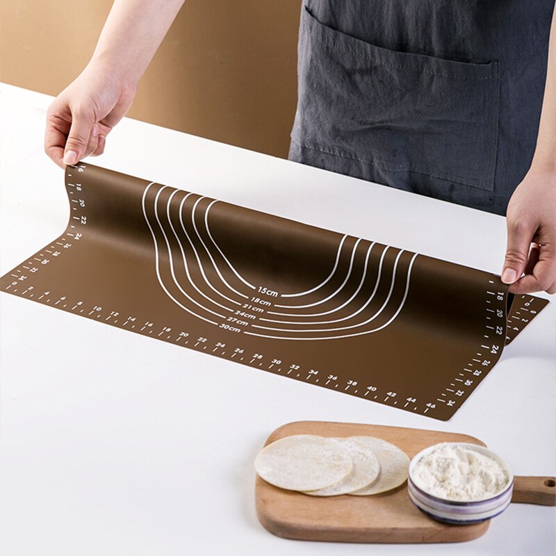Tapis de cuisson anti-adhésif épais en silicone,accessoire de cuisine, ustensile de cuisson, outil de pâtisserie, pour rouler pâte, revêtement pour gâteau