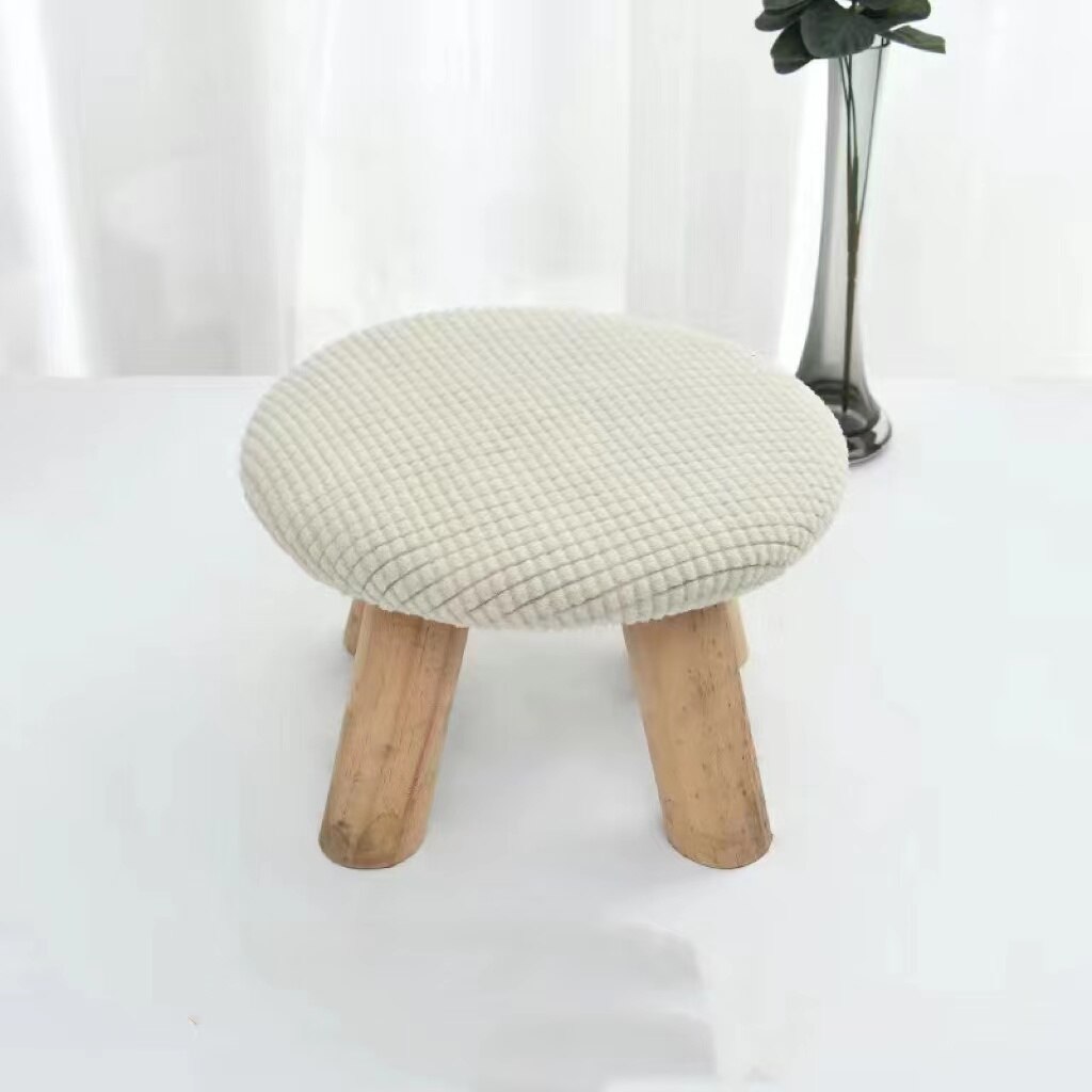 2Pcs Mushroom Small Stool Cover Simple Universal Round Seat Stool Cover Surface Protective Cover Cute Small Stool Cover: A07