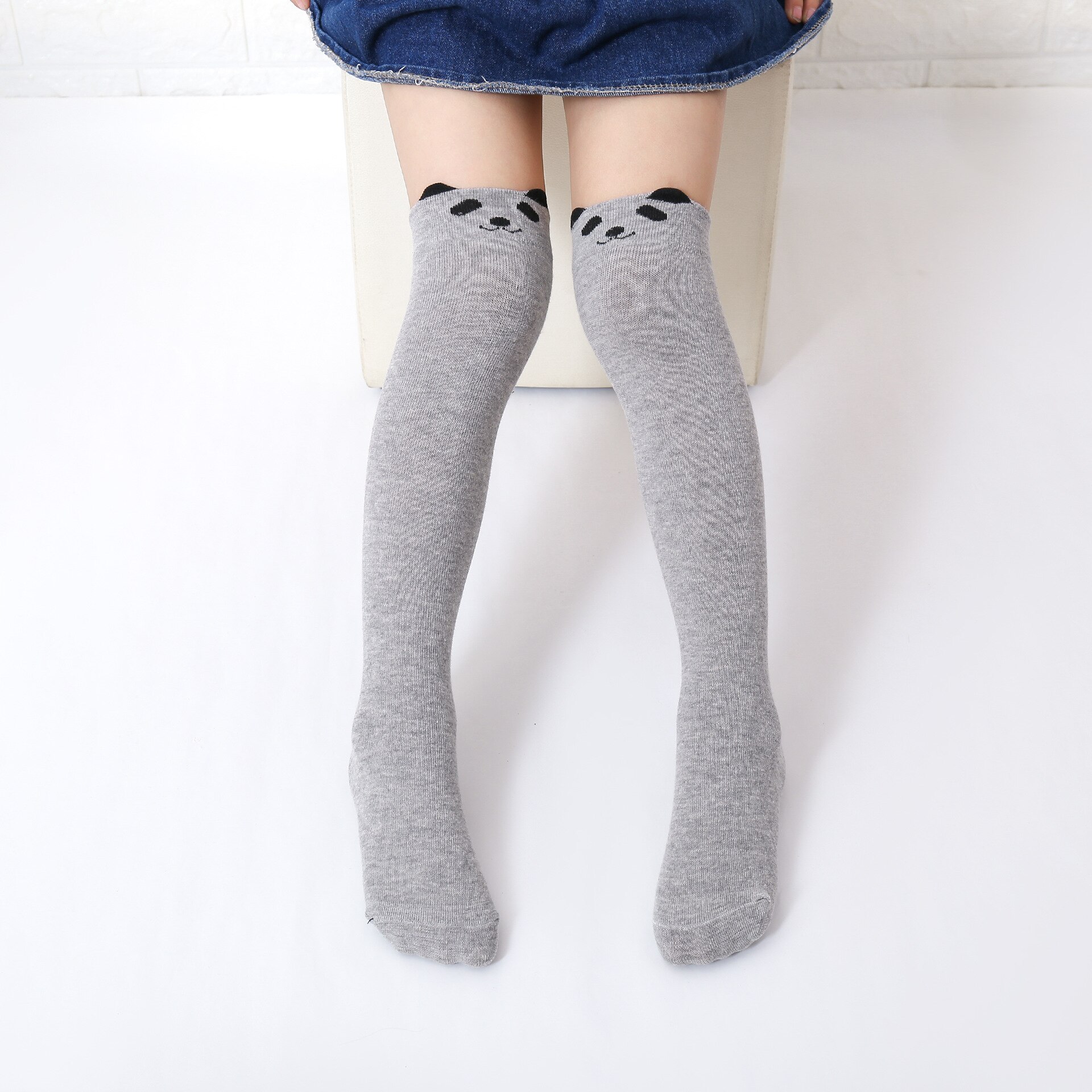 Mallas largas con dibujos de animales para bebé, medias con orejas 3D, calentador, 3-12T: Grey Bear