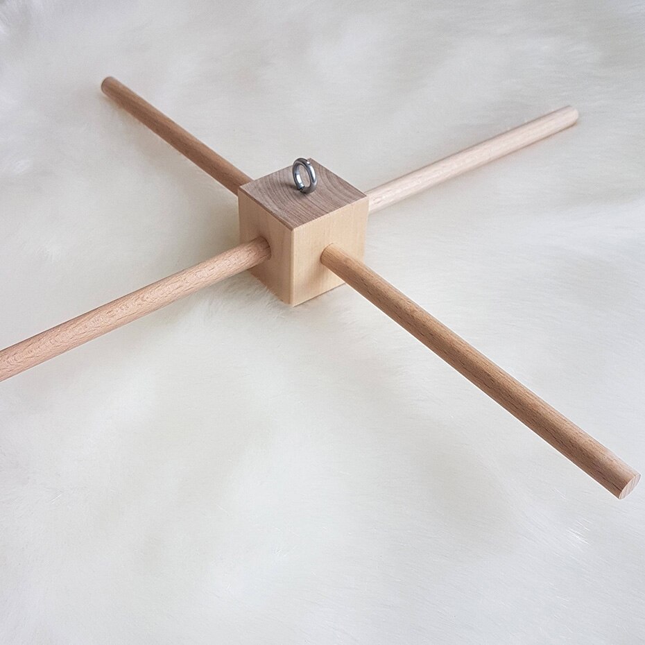 Set of 10 Wood Baby Mobile Hanger Baby Crib Mobile Hanger Frame Mobile DIY Baby Mobile Holder In Natural Wood Crib bell