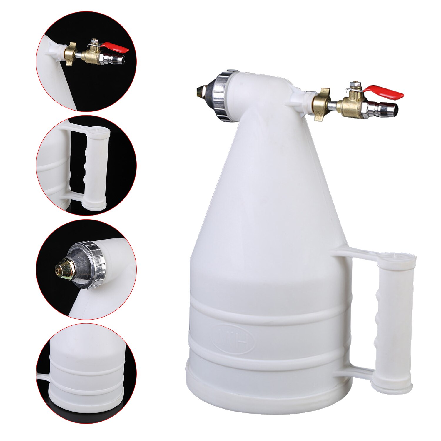 3000ml- trechter spuitpistool verftextuurgereedschap gipsplaat muurverfspuit met 6mm spuitmonden wit